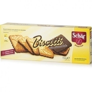 Imagem de Biscoito Schar Biscotti coberto com chocolate amargo sem glúten  150g