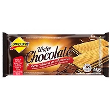 Imagem de Biscoito Wafer Lowçucar Zero Açúcar Chocolate 115g