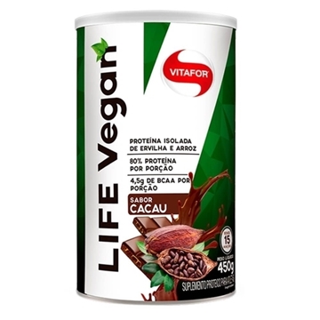 Imagem de Proteína Life Vegan Vitafor Chocolate 450g