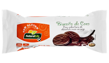 Imagem de Biscoito de Coco com Chocolate Sem Glúten Natural Life 140g