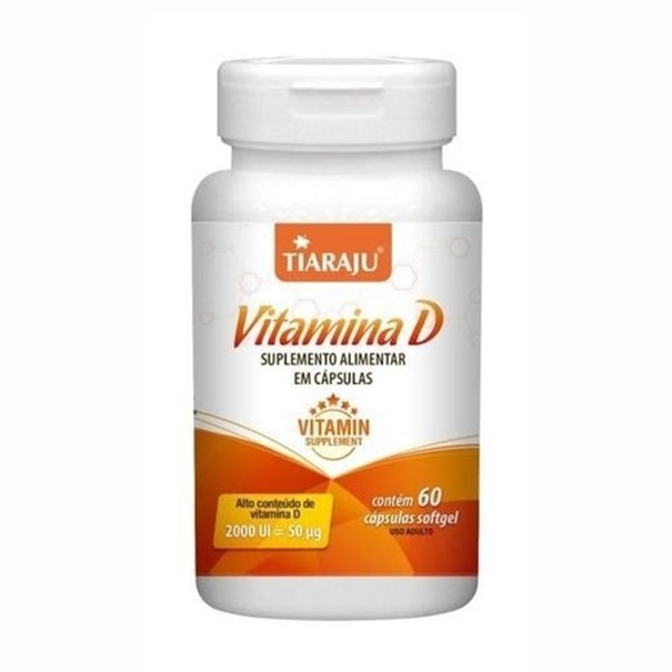 Imagem de Vitamina D Tiaraju 60 Caps 200UI
