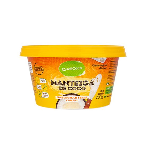 Imagem de Manteiga de Coco Sabor Manteiga Com Sal QualiCôco 200g