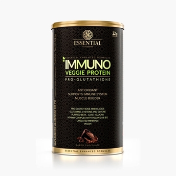 Imagem de Immuno Veggie Protein Pro Glutathione Chocolate Essential Nutrition 512g