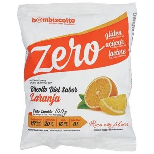Imagem de Biscoito diet Bombiscoito zero glúten e zero lactose laranja 100g