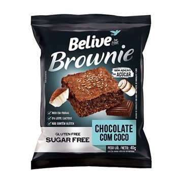 Imagem de Brownie de Chocolate com Coco Belive 40g
