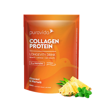 Imagem de Colágeno Collagen Protein Abacaxi Com Hortelã (450g) - Pura Vida