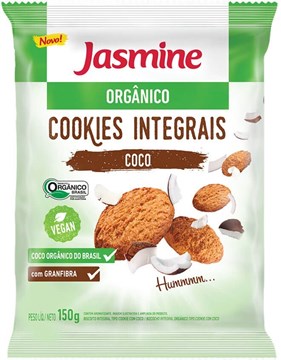Imagem de Biscoito cookies de coco orgânico 150g -Jasmine