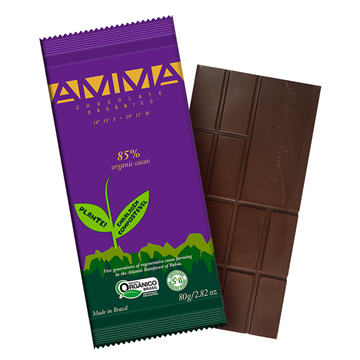 Imagem de Chocolate orgânico 85% cacau 80g - Amma