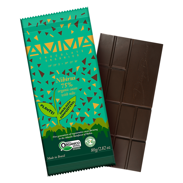 Imagem de Chocolate orgânico nibirus 75% cacau 80g -  Amma