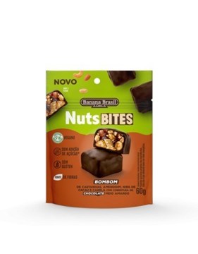 Imagem de NutsBites - Bombom Vegano com Cobertura de Chocolate Meio Amargo  60g