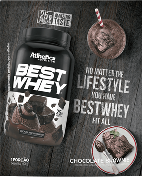 Imagem de Best Whey Protein Chocolate Brownie 40g (Sachê Dose única) - Athletica