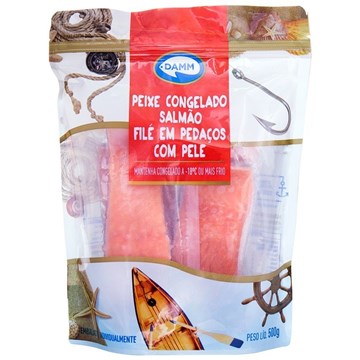Imagem de File salmão congelado  pedaço de  500g - Damm