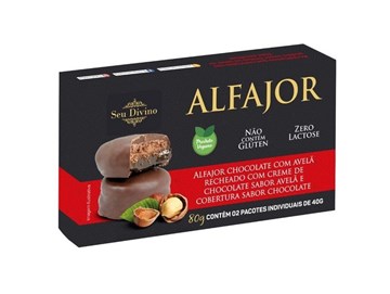 Imagem de Alfajor Sabor Chocolate com Avelã Seu Divino 80g