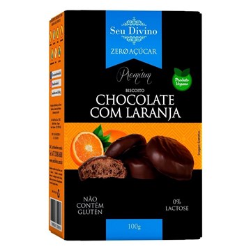 Imagem de Biscoito Sabor Chocolate com Laranja Seu Divino 100g