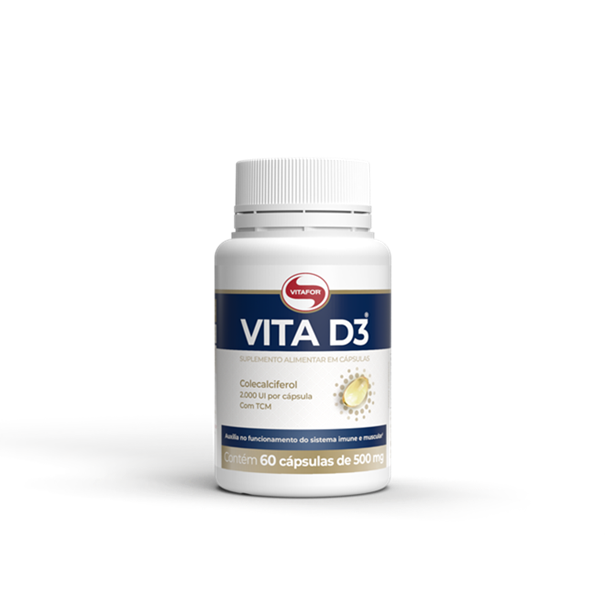 Imagem de Vitamina D - Vita D3 2000UI 60 caps Vitafor