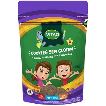 Imagem de Biscoito vitao kids s/Glúten Cookies Cacau Coberto c/chocolate 80g