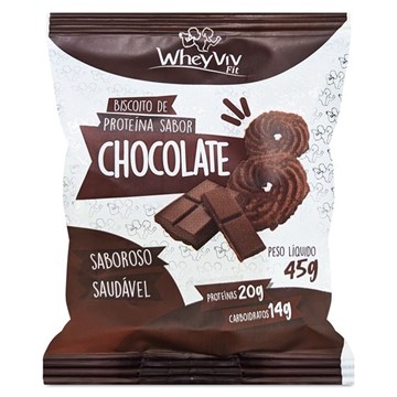Imagem de Biscoito Proteico Sabor Chocolate WheyViv Fit 45g