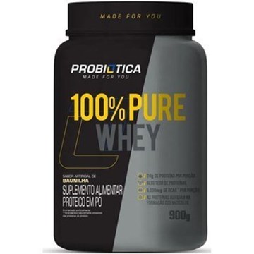 Imagem de Proteina 100 Pure Whey Zero Lactose Probiotica Baunilha 900g