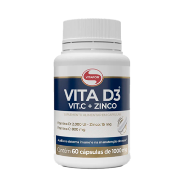 Imagem de Vitamina D3 + C + Zinco 60 Cap - Vitafor