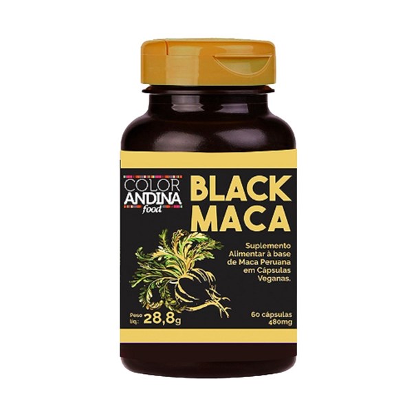 Imagem de Maca Peruana Black Vegana Color Andina 60cps
