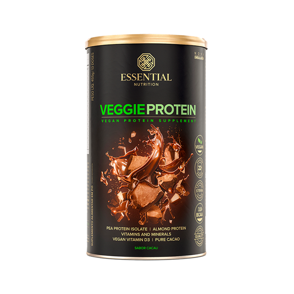 Imagem de Veggie Protein Cacau Essential Nutrition lata 455g