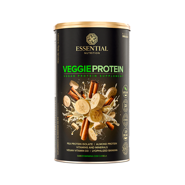 Imagem de Veggie Protein Banana com Canela Essential Nutrition 462g