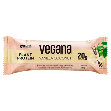 Imagem de Barra de Proteína Vegana 20g Vanilla Coconut Hart's 70g